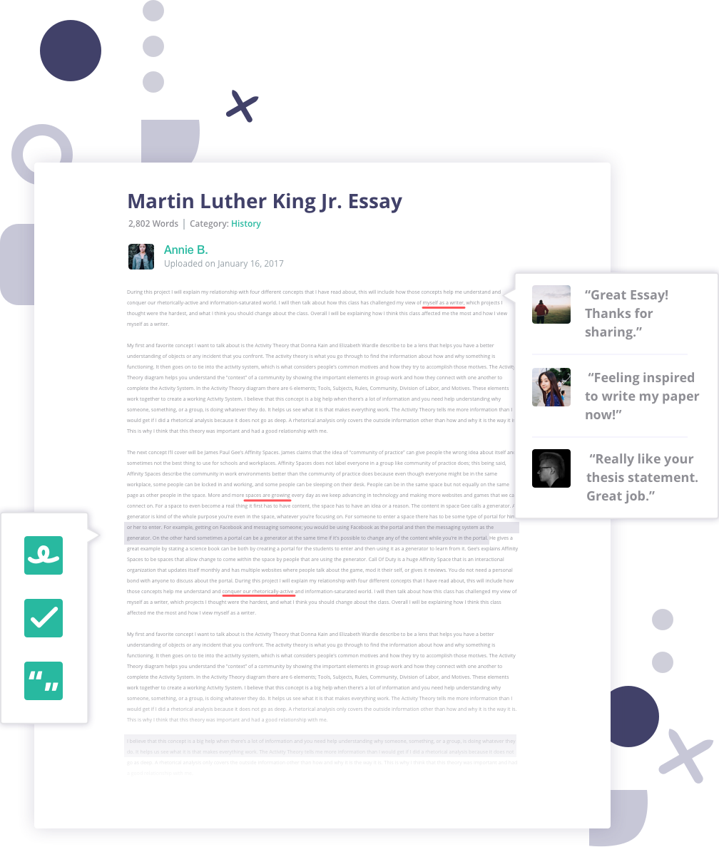 Writing Tools and Example Essays